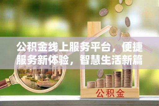 儋州公积金线上服务平台，便捷服务新体验，智慧生活新篇章