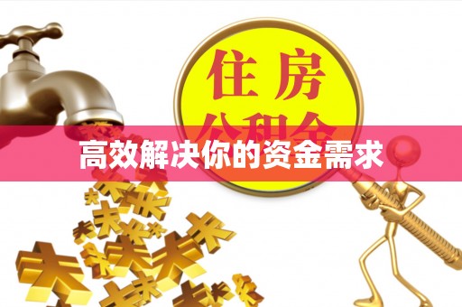儋州高效解决你的资金需求
