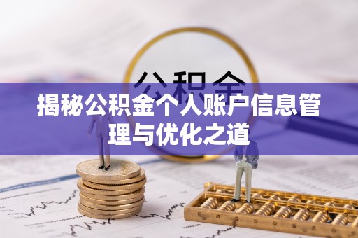 儋州揭秘公积金个人账户信息管理与优化之道