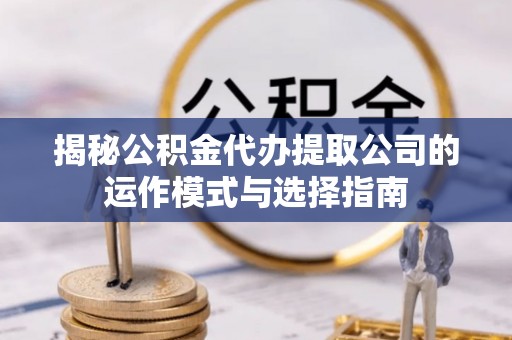 儋州揭秘公积金代办提取公司的运作模式与选择指南