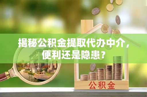 儋州揭秘公积金提取代办中介，便利还是隐患？