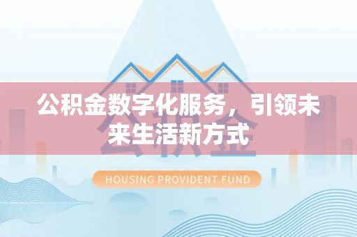 儋州公积金数字化服务，引领未来生活新方式