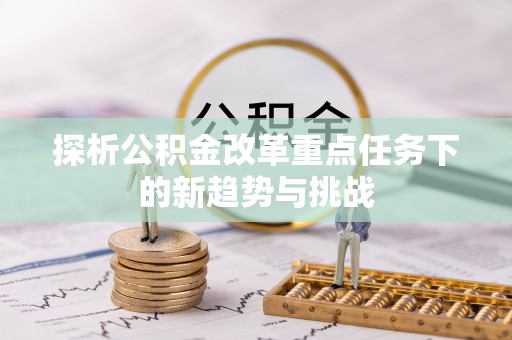 儋州探析公积金改革重点任务下的新趋势与挑战