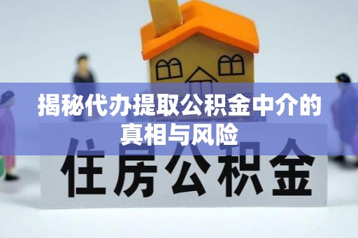 儋州揭秘代办提取公积金中介的真相与风险