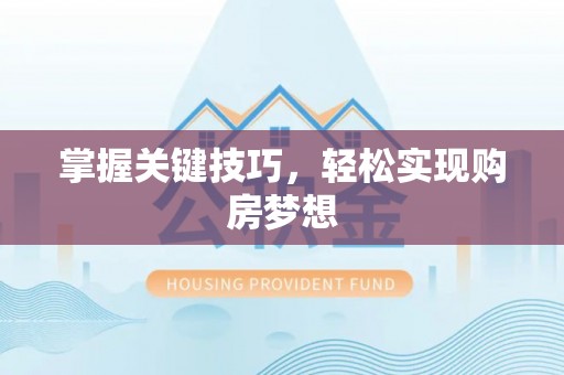 儋州掌握关键技巧，轻松实现购房梦想