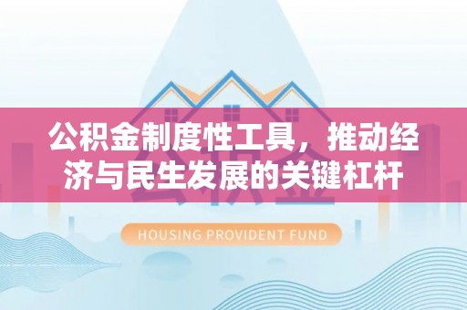 儋州公积金制度性工具，推动经济与民生发展的关键杠杆