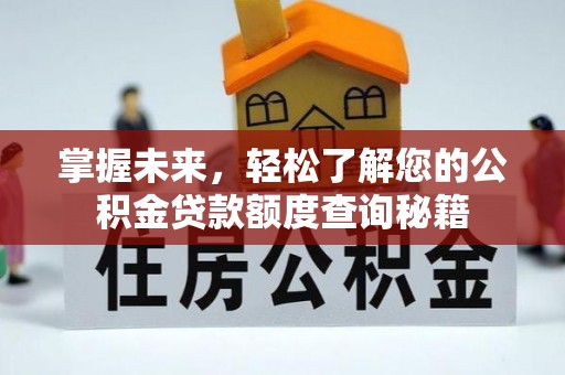 儋州掌握未来，轻松了解您的公积金贷款额度查询秘籍
