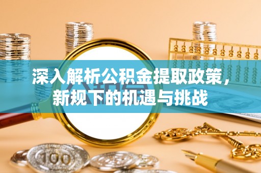 儋州深入解析公积金提取政策，新规下的机遇与挑战