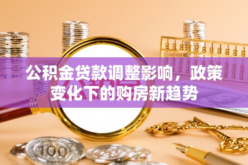 儋州公积金贷款调整影响，政策变化下的购房新趋势