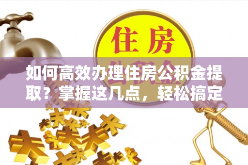 儋州如何高效办理住房公积金提取？掌握这几点，轻松搞定！