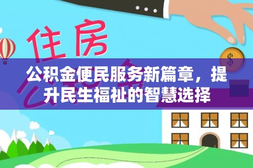 儋州公积金便民服务新篇章，提升民生福祉的智慧选择