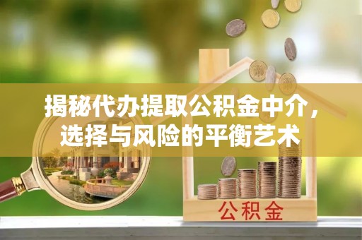 儋州揭秘代办提取公积金中介，选择与风险的平衡艺术