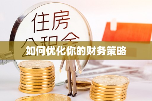 儋州如何优化你的财务策略