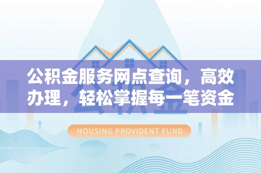 儋州公积金服务网点查询，高效办理，轻松掌握每一笔资金动态