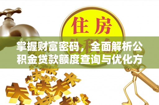 儋州掌握财富密码，全面解析公积金贷款额度查询与优化方案