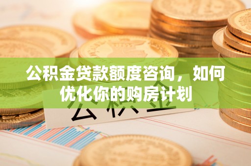 儋州公积金贷款额度咨询，如何优化你的购房计划