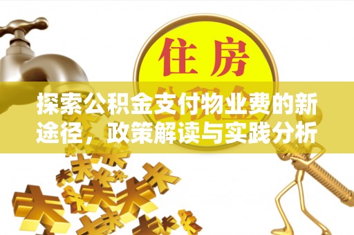 儋州探索公积金支付物业费的新途径，政策解读与实践分析