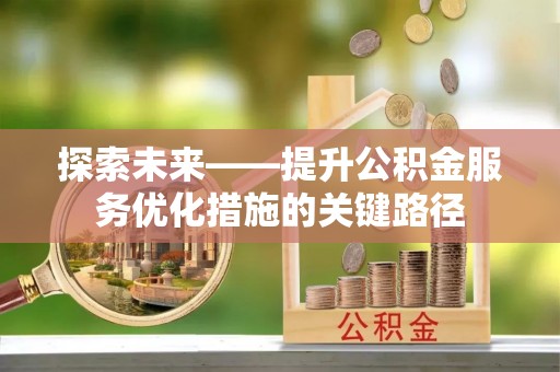 儋州探索未来——提升公积金服务优化措施的关键路径