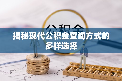 儋州揭秘现代公积金查询方式的多样选择