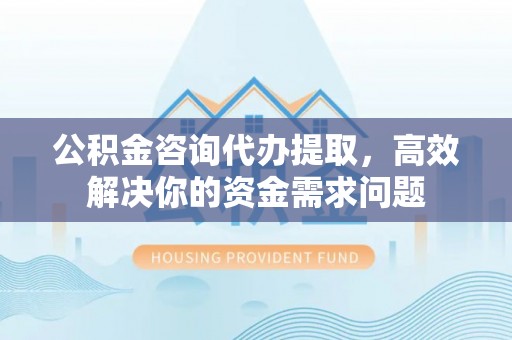儋州公积金咨询代办提取，高效解决你的资金需求问题