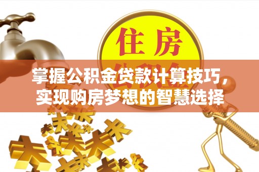 儋州掌握公积金贷款计算技巧，实现购房梦想的智慧选择