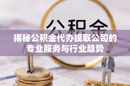 儋州揭秘公积金代办提取公司的专业服务与行业趋势