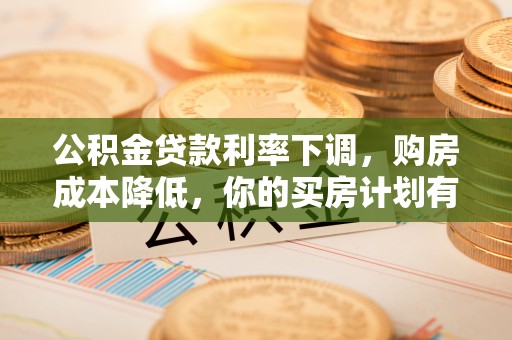 儋州公积金贷款利率下调，购房成本降低，你的买房计划有变吗？